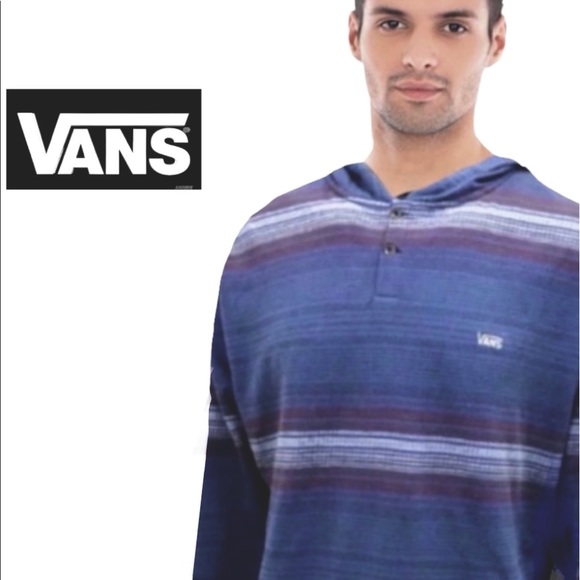 Vans Other - Vans Parisian Nights Stripe Long Sleeve Hoodie Tee